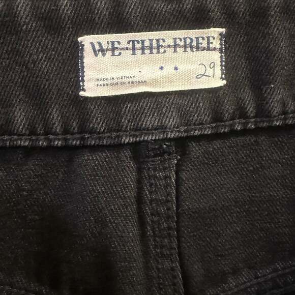 We The Free Free People Cottagecore Goth Madison Midi Denim Skirt in Black Wash - Picture 6 of 6